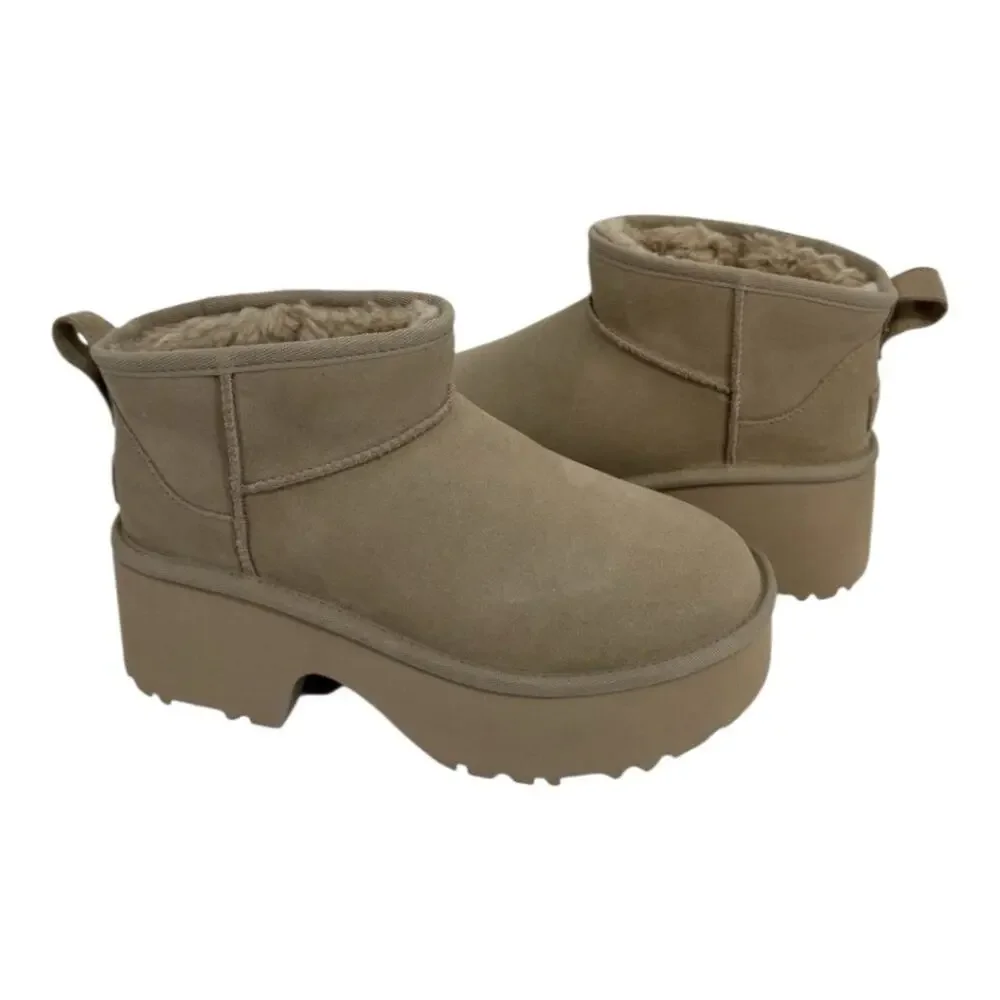Ugg Classic Ultra Mini New Heights Platform Dark Brown Boots Women's Size 10 New